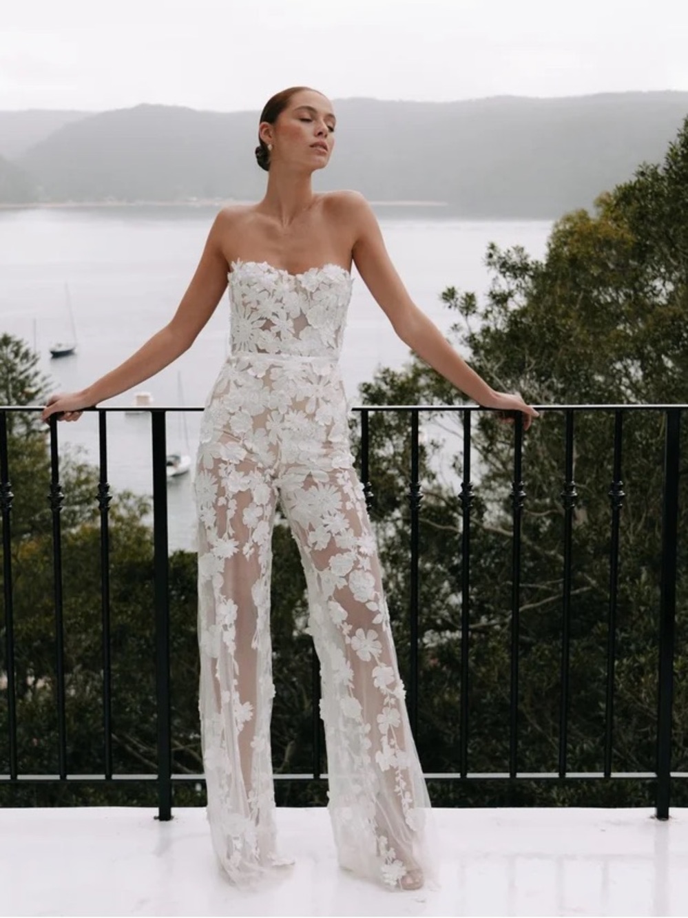 NWT LuLus Sample Jumpsuit Bridal Floral Size Small